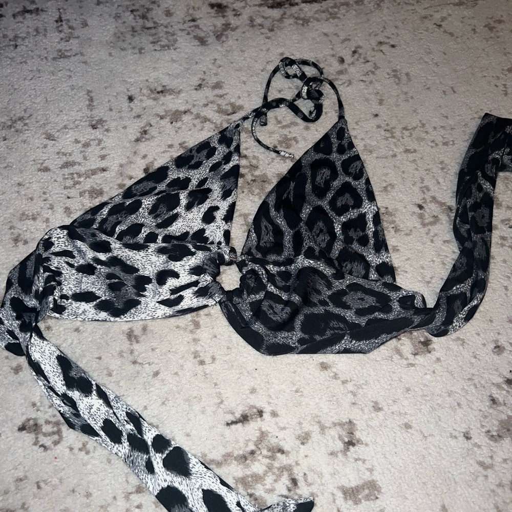 Cheetah crop halter top